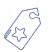 white tag icon