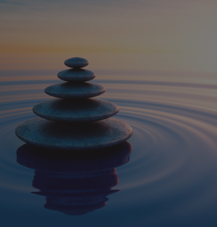 peace stone in water